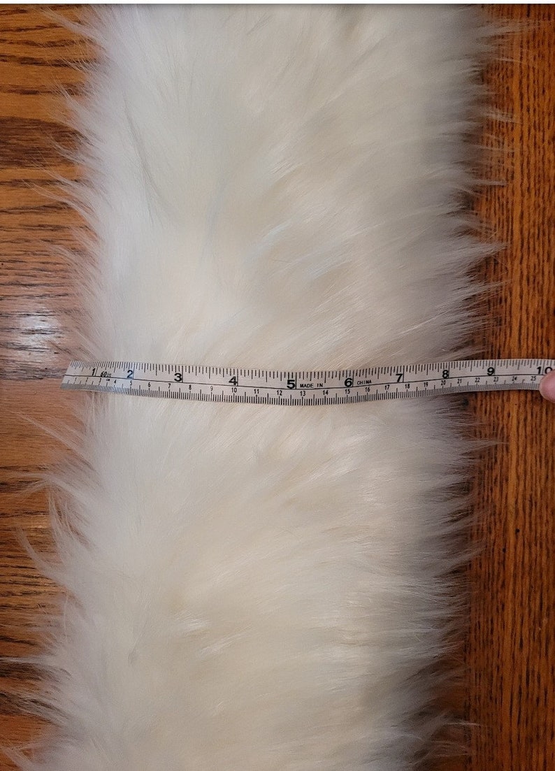 Extra stor huva med vegansk fuskpälskant 70 cm, stor fuskpälskragekant, fusktvättbjörnspäls, pälskrage, fuskpälshuva, pälsjacka, päls bild 10