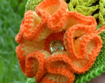 Flower Crochet Pattern, Big Flower with Diamond Center, Crochet pattern, Beautiful, Large flower pattern, Fall flower, flower pattern