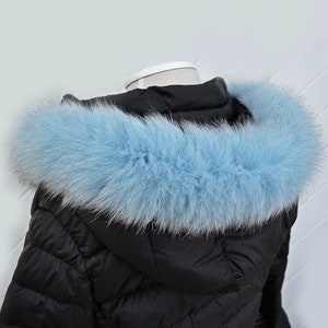 BY ORDER, Real Fox Fur Tail Trim Hood, Fur collar trim, Fox Fur Collar, Fur Scarf, Fur Ruff, Fur Hood, Fur stripe, Coat Trim, Jacket image 2