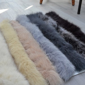 BY ORDER, Real Fox Fur Tail Trim Hood, Fur collar trim, Fox Fur Collar, Fur Scarf, Fur Ruff, Fur Hood, Fur stripe, Coat Trim, Jacket image 7