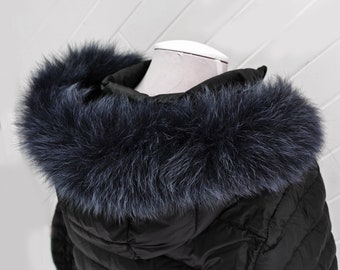 BY ORDER, Real Fox Fur (Tail) Trim Hood, Fur collar trim, Fox Fur Collar, Fur Scarf, Fur Ruff, Fur Hood, Fur stripe, Coat Trim, Jacket