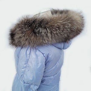 BY ORDER From Pieces XL Large Full Finnish Real Fox Fur Collar, Fox Fur Collar, Fur Trim for Hoodie, Fur Scarf, Fur Ruff, Brown Fox image 5