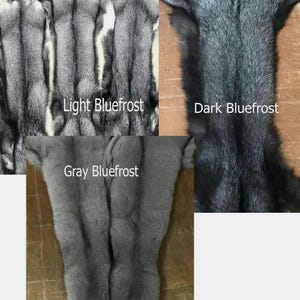 BY ORDER Rare Luxury BLUEFROST Fox Fur Trim Hood, Fur collar trim, Silver Fox Fur Collar, Fur Scarf, Fur Ruff, Fox Fur Hood, Blue fox fur