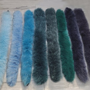 BY ORDER  Real Fox Fur (Tail) Trim Hood, Fur collar trim, Fox Fur Collar, Fur Scarf, Fur Ruff, Fur Hood, Fur stripe, Coat Trim, Jacket