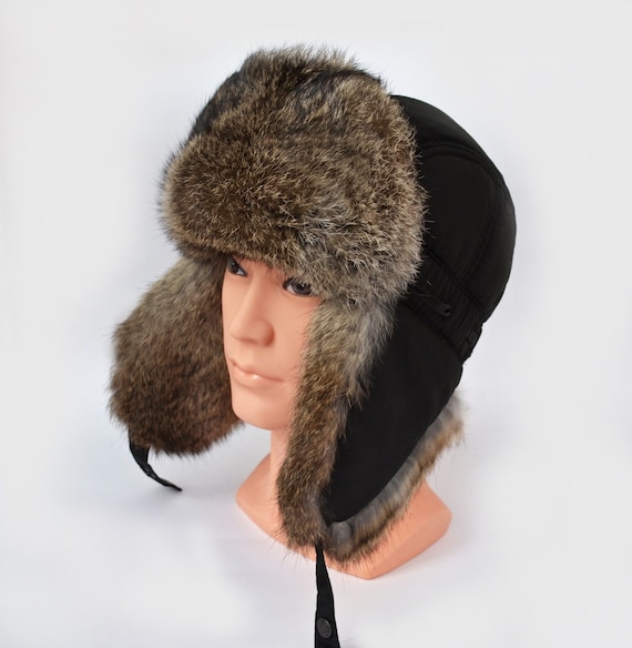 PER ORDINE Uomo Vero cappello di pelliccia cappello aviatore | Etsy