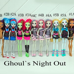 Ghouls Night Out Monster High Doll for Collectors, OOAK Repaints, Playing, Clawdeen Wolf, Lagoona Blue, Rochelle Goyle, Abbey, Venus