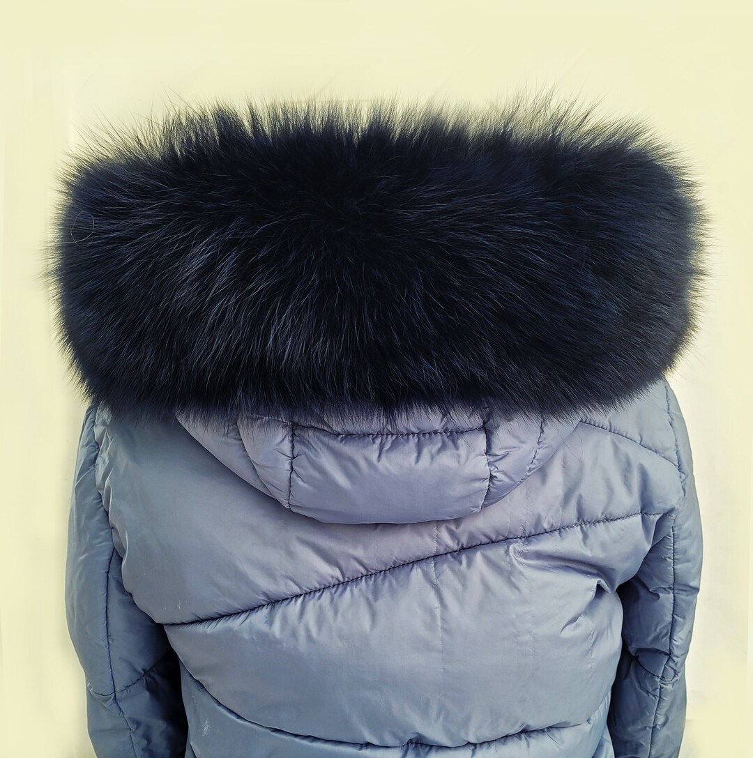 Fox Ruff READY to SHIP From Pieces! XL Large Full Finnish Real Fox Fur Collar ...