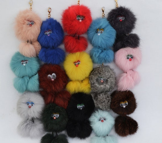 Pom Pom Key-chain Artificial Hanging, Fur Ball Keychain