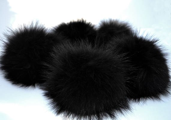 15cm Big Imitation Faux Fur Pom Poms Ball For Knitted Hat Beanies Cap UK - Foto 6