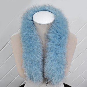 BY ORDER, Real Fox Fur Tail Trim Hood, Fur collar trim, Fox Fur Collar, Fur Scarf, Fur Ruff, Fur Hood, Fur stripe, Coat Trim, Jacket image 5