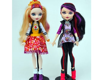 Muñecas Spirit Apple White y Raven Queen de Ever After High School (paquete de 2) para coleccionistas, repintadas OOAK, para jugar, originales, extremadamente raras