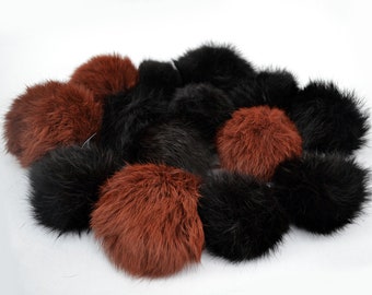 Portachiavi a Forma di Animale Carino con Pompon, Peluche Morbido a Forma di Coniglio, Ciondolo per Borsa in Pelliccia Sintetica