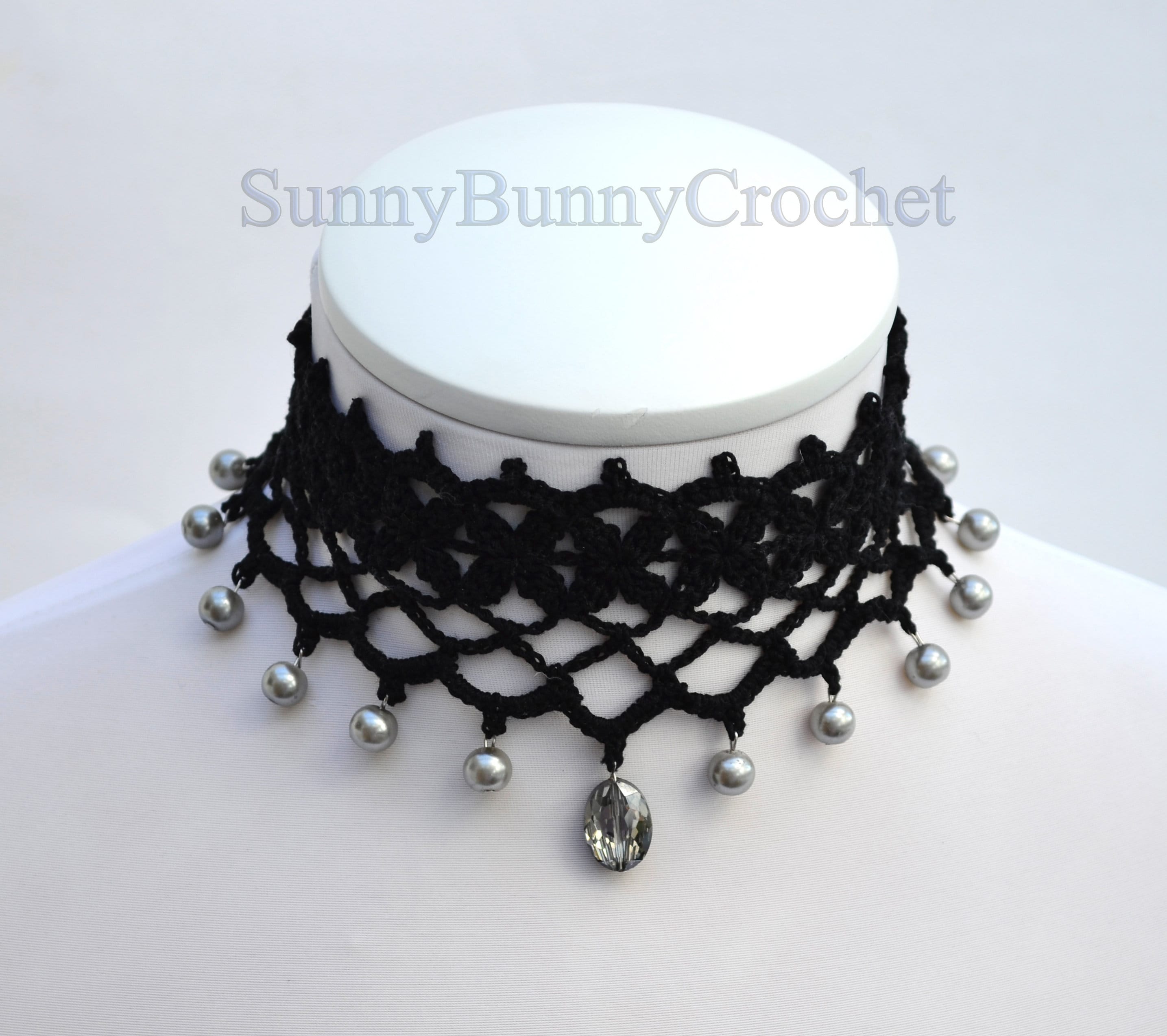 Choker necklace 2024 black metal