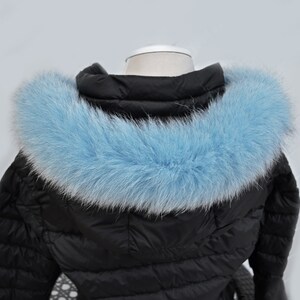 BY ORDER, Real Fox Fur Tail Trim Hood, Fur collar trim, Fox Fur Collar, Fur Scarf, Fur Ruff, Fur Hood, Fur stripe, Coat Trim, Jacket image 3