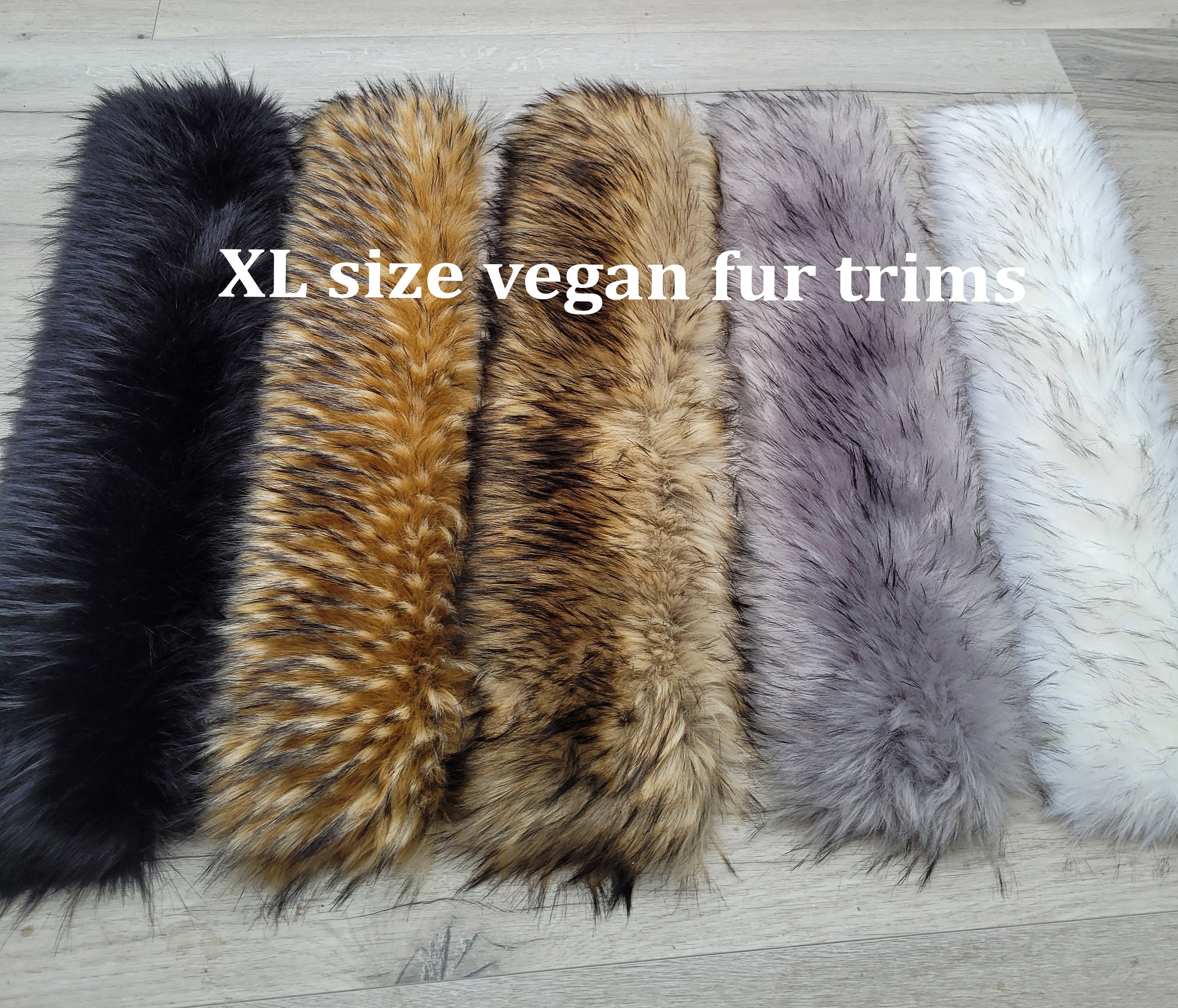 Faux Fur Trim Brown/navy/black/ivory Fur Trim, Soft Fur, Fur