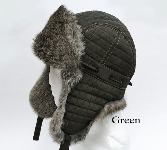 fur hat with ear flaps