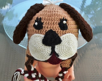 Newborn Crochet Puppy Hat Pattern (Digital Download)