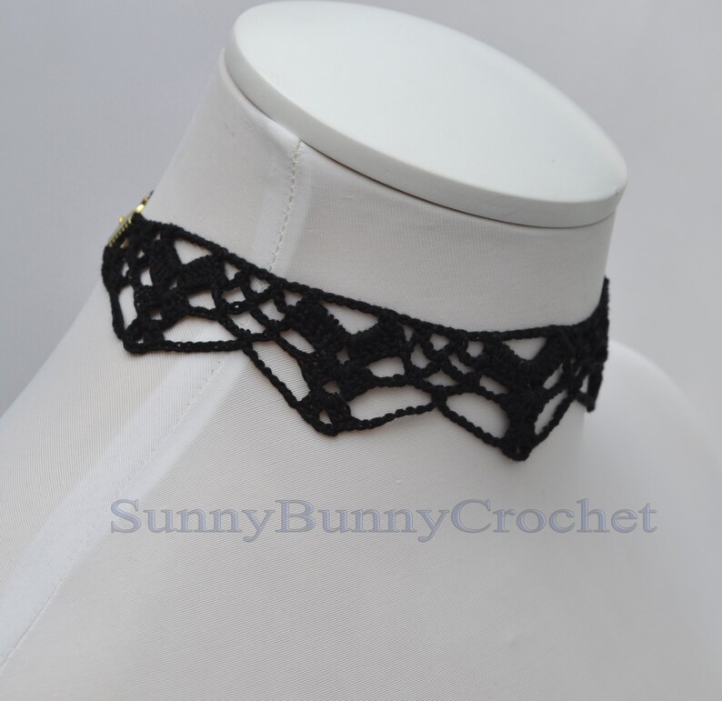 Black Necklace Choker With Cameo Pendant, Black Necklace for Women ...