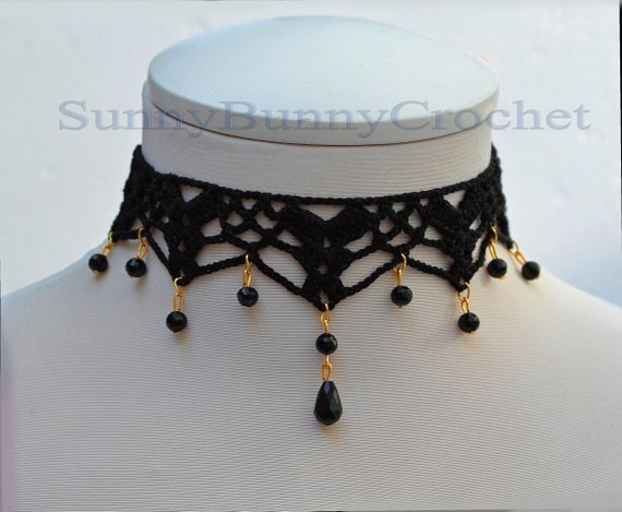 Collier Ras Du Cou Gothique Avec Fleur Noire – Dentelle Réglable, Style Vintage, Cadeau Femme