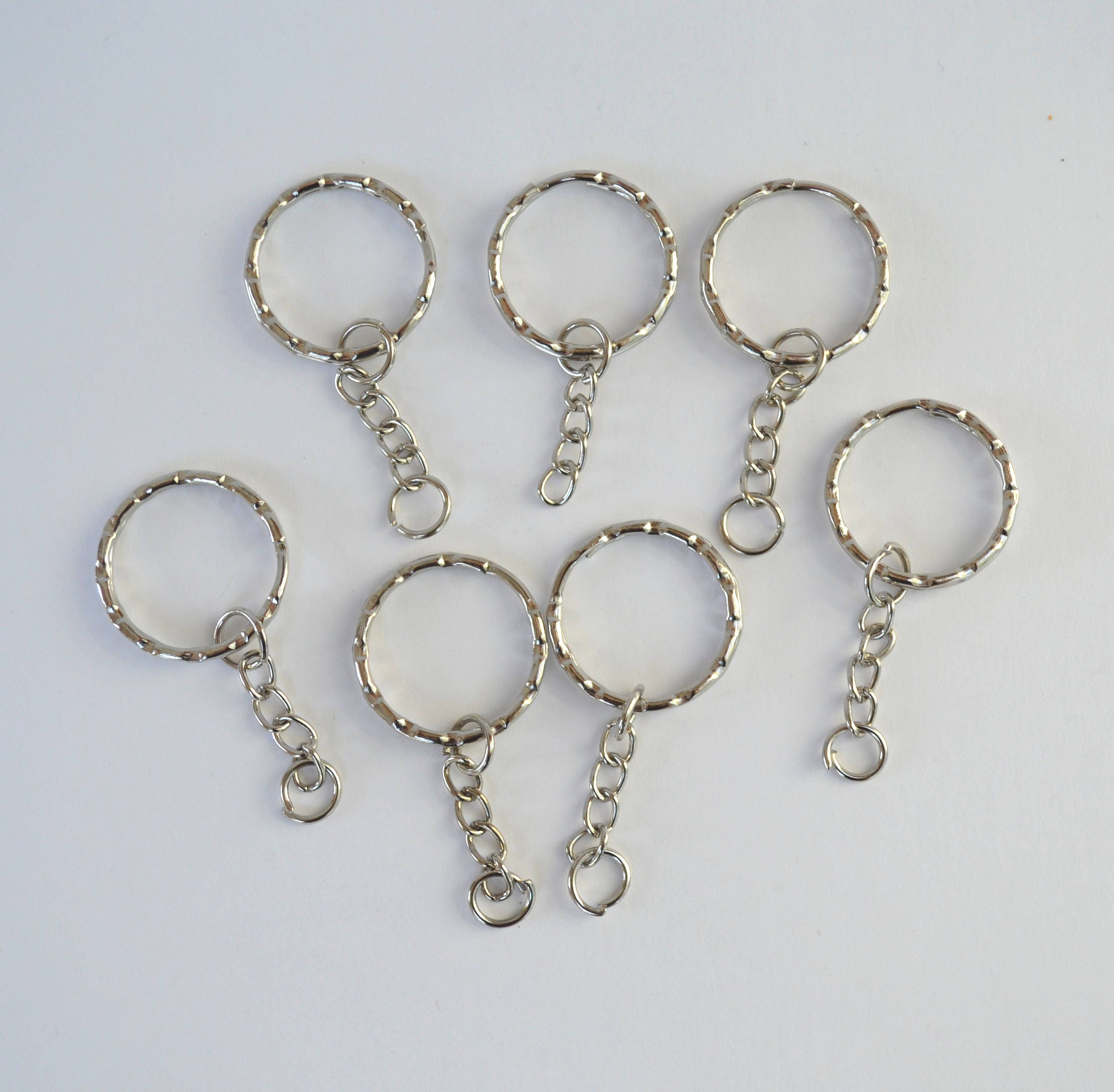 Keychain Ring Key Rings Silver Tone 50mm X 22mm Split Ring - Etsy Canada