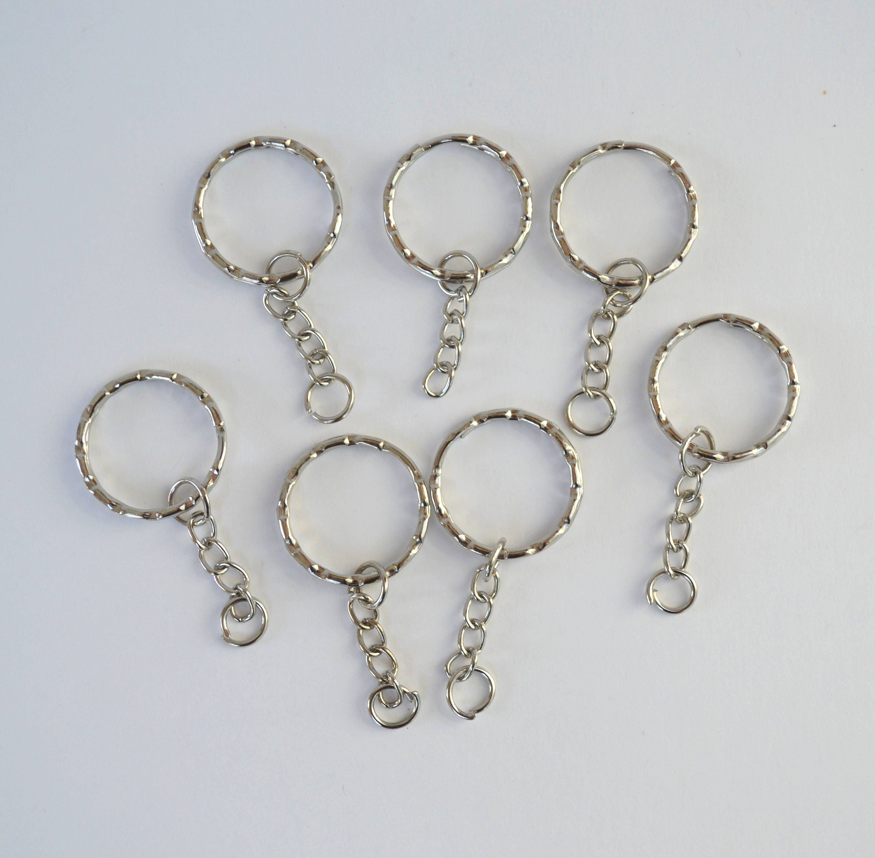 Keychain Ring Key Rings Silver Tone 50mm X 22mm Split Ring Etsy Canada