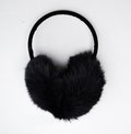 Black Fur Earmuffs, Real Fur Ear Warmer, Girls Earmuffs, Large Ear Muffs, Fluffy Ear Muffs, Earmuffs Women, Rabbit Fur Earmuff, Ear Warmers