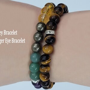 MONEY  BRACELET + TIGER EYE = will increase chances to bring your dreams in reality. Helps to start new business.