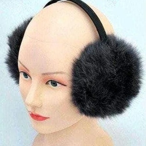 Grls' Fur Earmuffs Rabbt Fur Ear Muffs Warm Earmuffs | Etsy