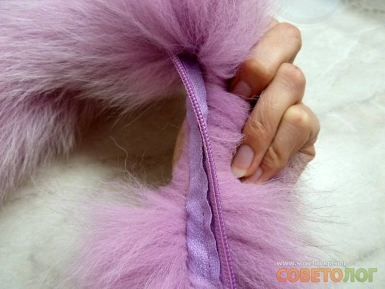 BY ORDER, Real Fox Fur Tail Trim Hood, Fur collar trim, Fox Fur Collar, Fur Scarf, Fur Ruff, Fur Hood, Fur stripe, Coat Trim, Jacket image 9