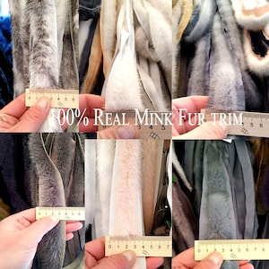BY ORDER, Real Mink Fur Trimming, Supply for Sewing, Mink Fur Stripes, Mink Fur Trim, Furry Strips, Mink Fur, Fur Edging Trim for Garment