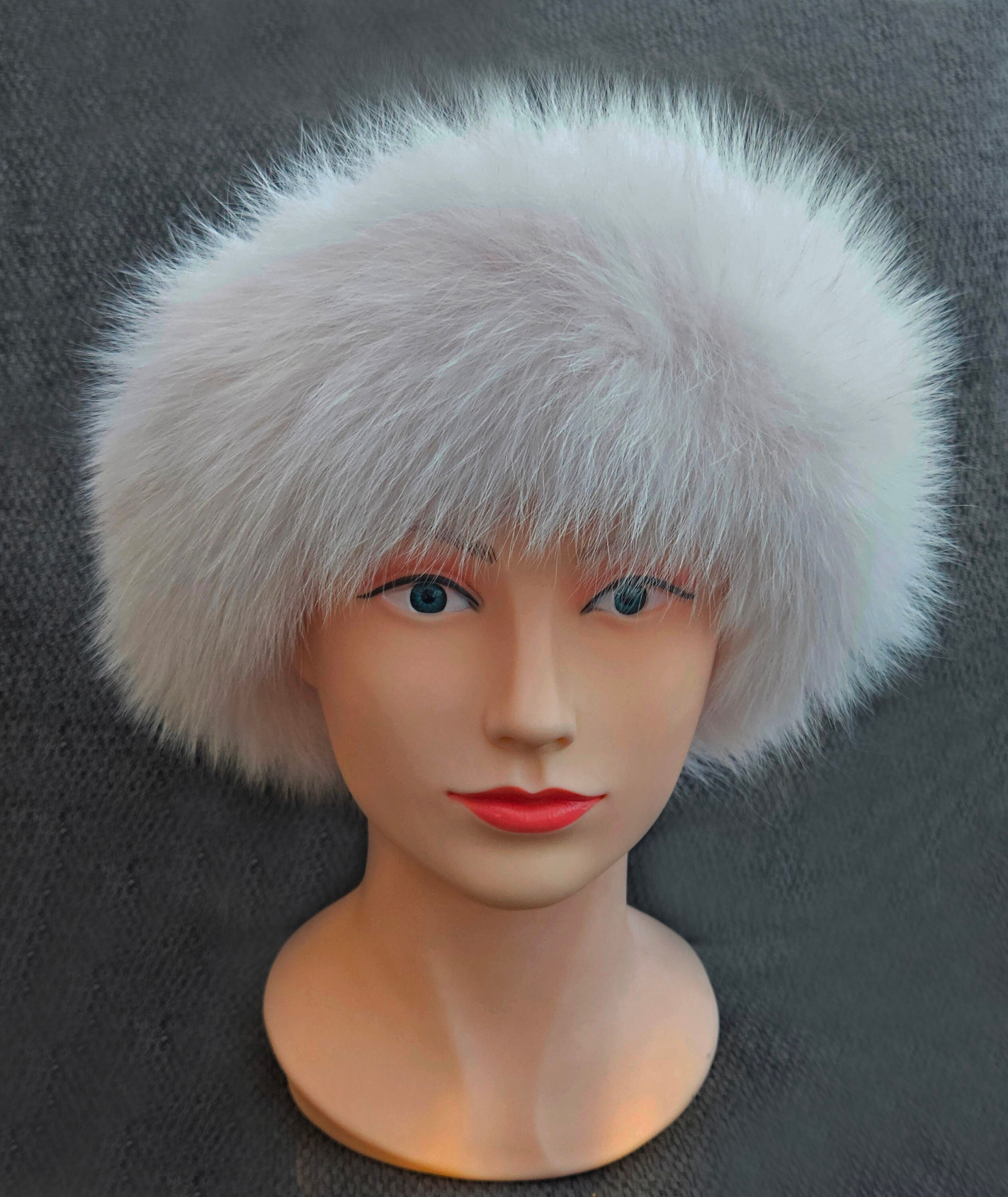 Volshebnitsa Maria FoxFur Headband Silver Winter Ear Warmer Whimsigoth Old Money Special*Fox Headband – Maximilian main image 4