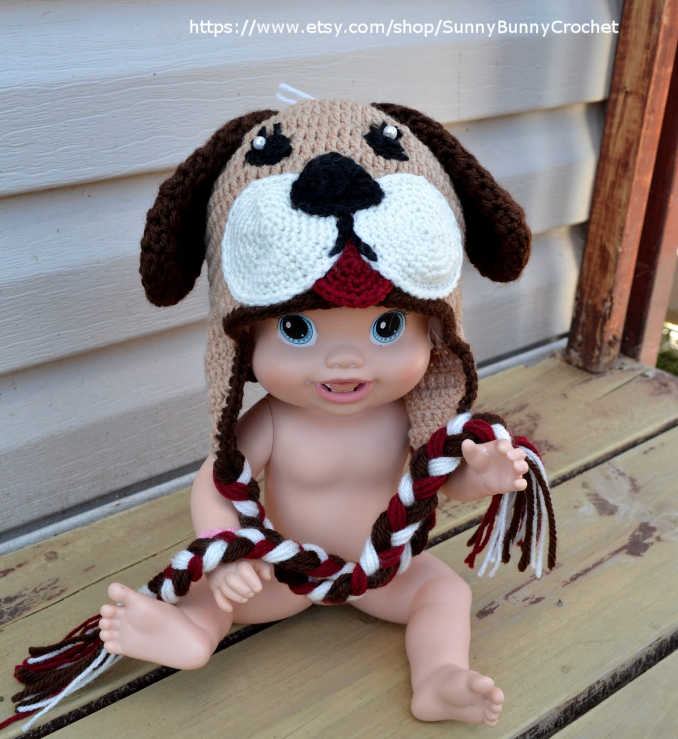 Crochet Hat Pattern, Baby Animal Hat, Puppy Hat Pattern, Beanie and ...