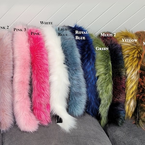READY to SHIP Faux Fur Vegan Trim Hood 60-80 cm, Faux Fur Collar Trim, Fur Fabric, Fur Ruff, Faux Fur Hood, Hood Fur Jacket, Fur stripe, Fur