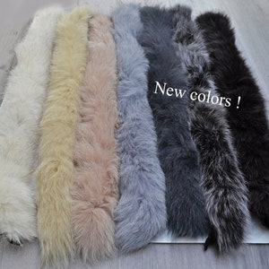 BY ORDER FOX (Tail) Trim Hood 60-80 cm, Fur collar trim, Fox Fur Collar, Fur Scarf, Fur Ruf, Fox Fur Hood, Hood Fur Jacket, Fur stripe, Trim