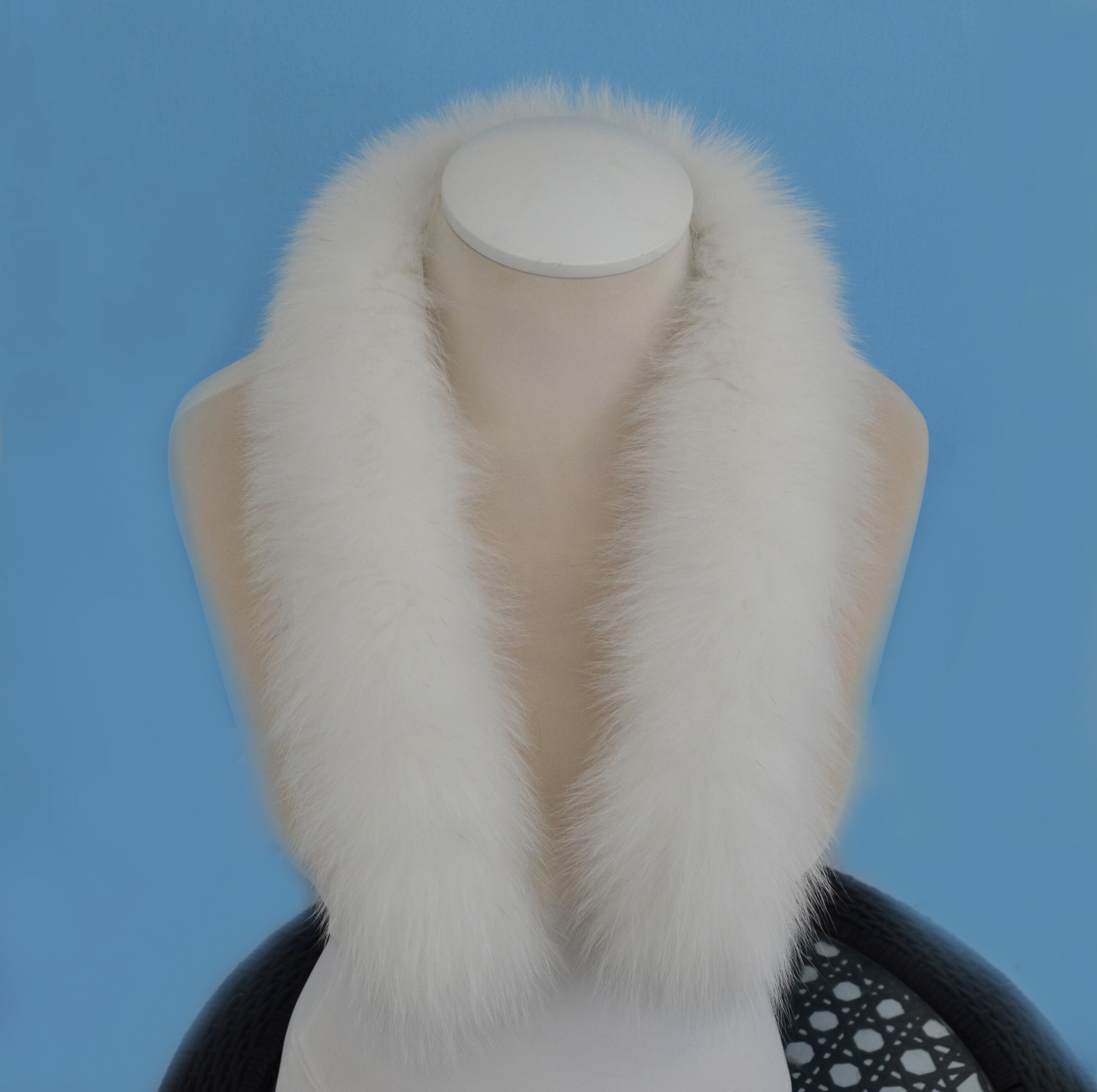 Real White Fox Fur Trim Hood (not Tail), Fur Collar Trim, Fox Fur ...