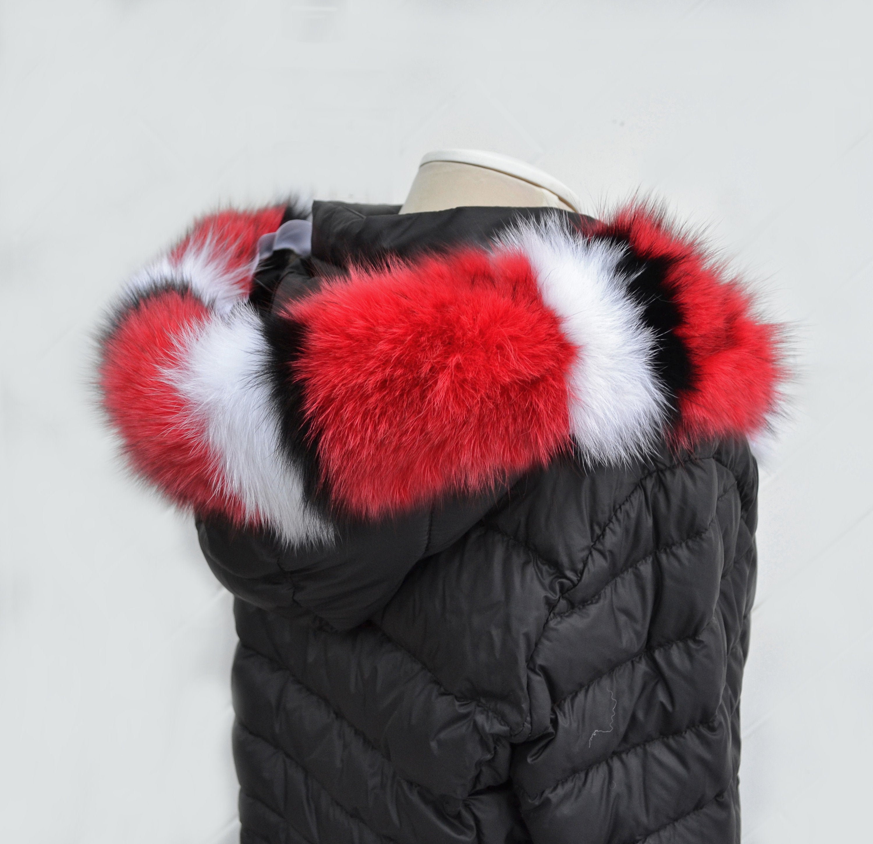 READY to SHIP Multi Colored Real Fox Fur Collar From Pieces - Etsy Canada