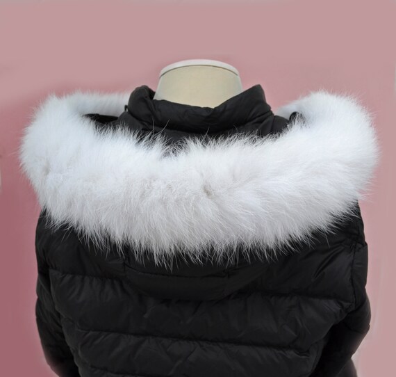 BY ORDER Real Fox Fur tail Trim Hood Fur Collar Trim Fox Fur
