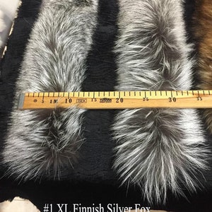 BY ORDER Finnish Silver Fox Fur Trim Hood, Fur collar trim, Silver Fox Fur Collar, Fur Scarf, Fur Ruff, Fox Fur Hood, Bluefrost Fur, Stripe