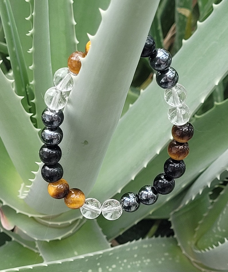 Ultimate Protection Bracelet, Accident and Negative Energy Protection Bracelet, Good Luck Bracelet, Beaded Bracelet, Unisex Crystal Healing Bild 3