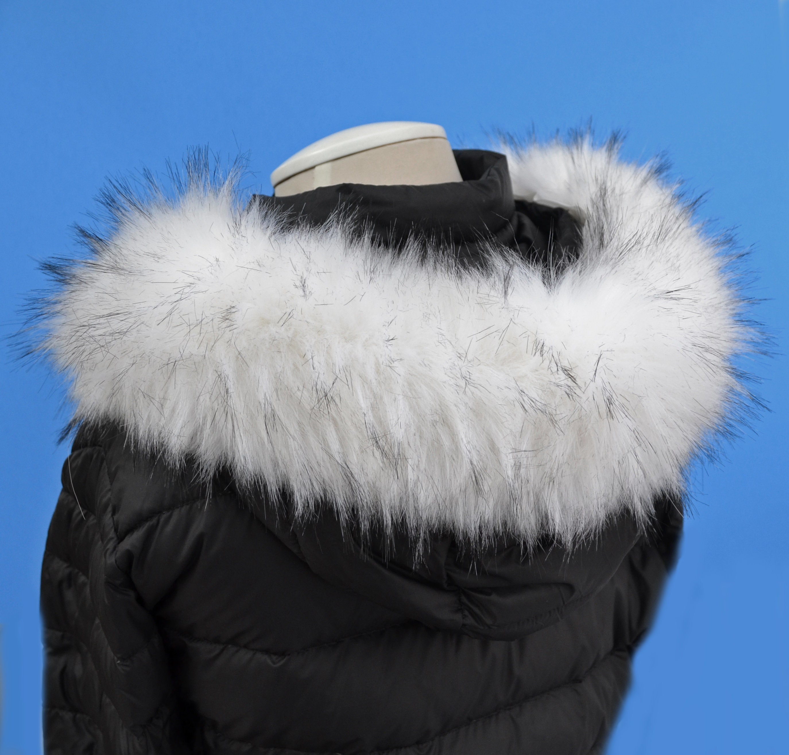 BY ORDER Faux Fur Vegan Trim Hood 70 Cm, Faux Fur Collar BY ORDER Faux Fur Vegan Trim Hood 70 Cm, Faux Fur Collar