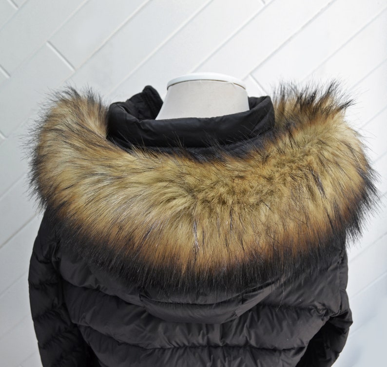BY ORDER Faux Fur Vegan Trim Hood 70 Cm Large Faux Fur Collar - Etsy