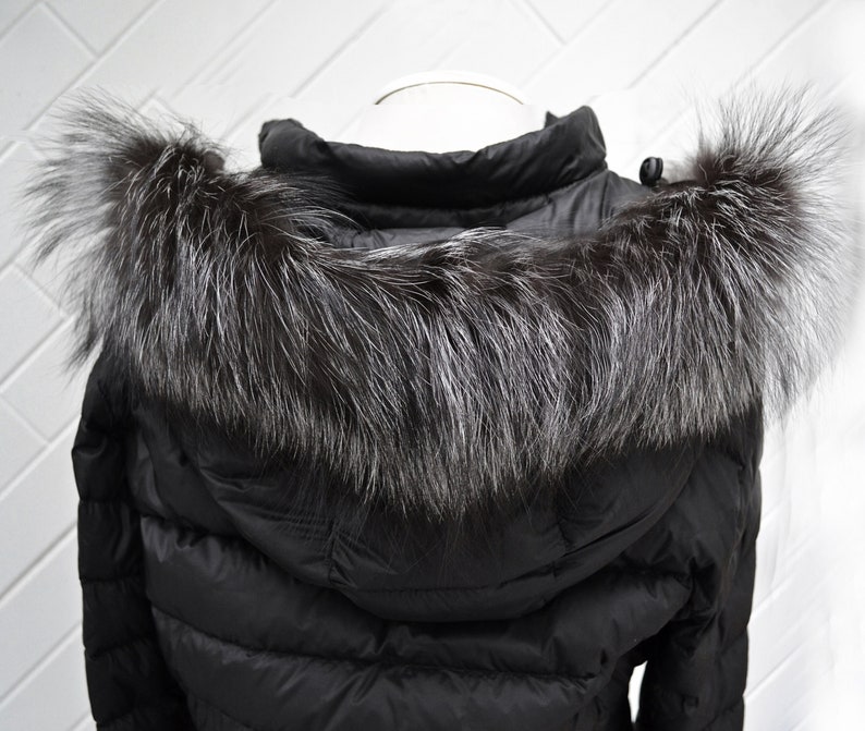 BY ORDER 60cm Real Silver Fox Fur Trim Hood Fur Collar Trim - Etsy