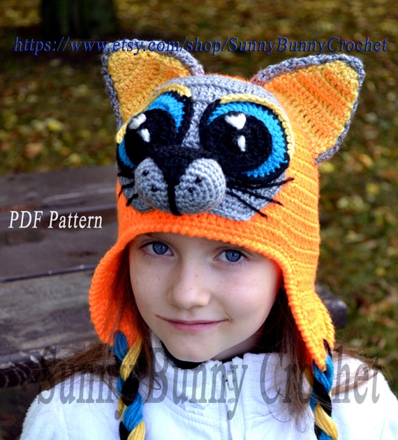 Crochet Hat Pattern Crochet Pattern Child Animal Hat Cat Etsy