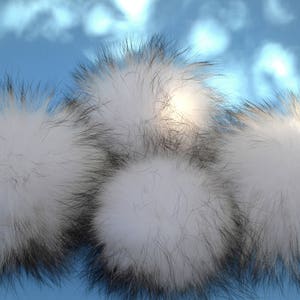 Pompom de pelo grande de 18 a 20 cm! Pompom de guaxinim branco para gorro, gorro tuque, gorro de inverno em malha, pompom grande, pompom fofo de guaxinim, bola de pelo infantil