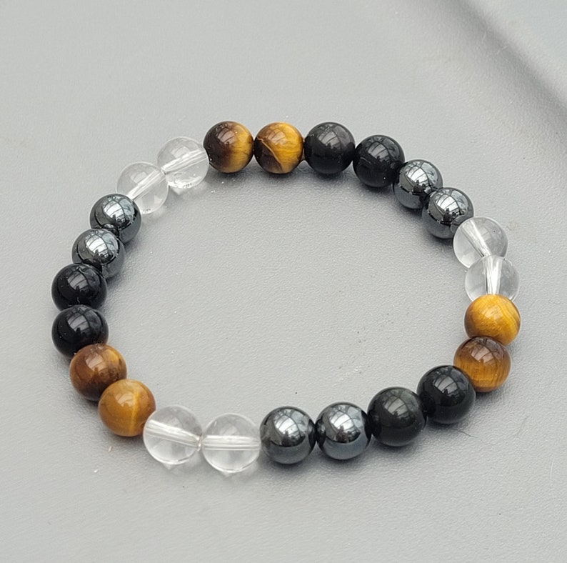 Ultimate Protection Bracelet, Accident and Negative Energy Protection Bracelet, Good Luck Bracelet, Beaded Bracelet, Unisex Crystal Healing Bild 8