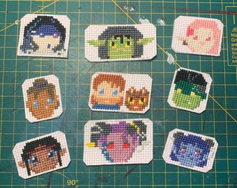 Mighty Nein Cross Stitch Pattern