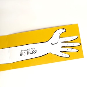 inside of "Sending you BIG HUGS!" greeting card