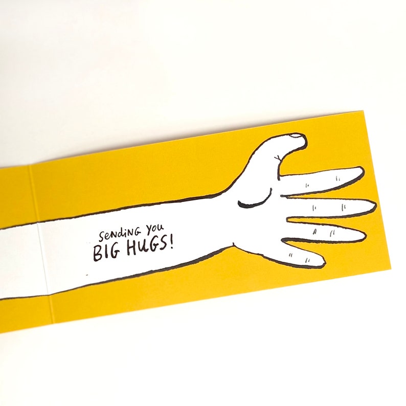 inside of "Sending you BIG HUGS!" greeting card
