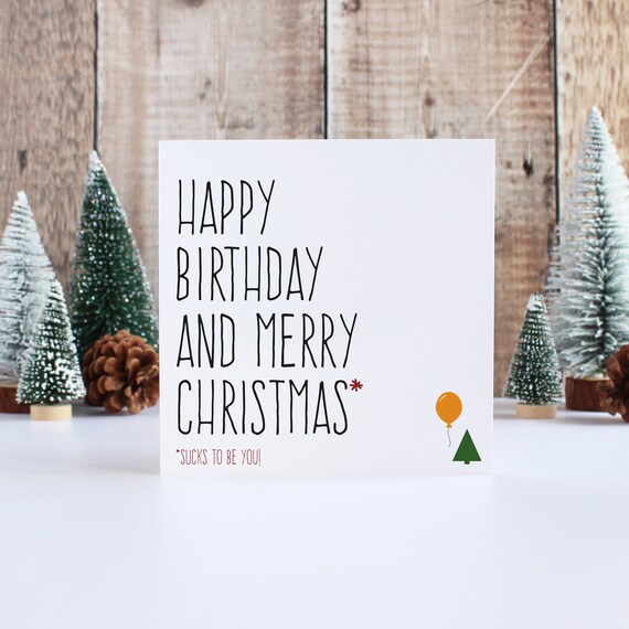 Christmas theme birthday card Clearance