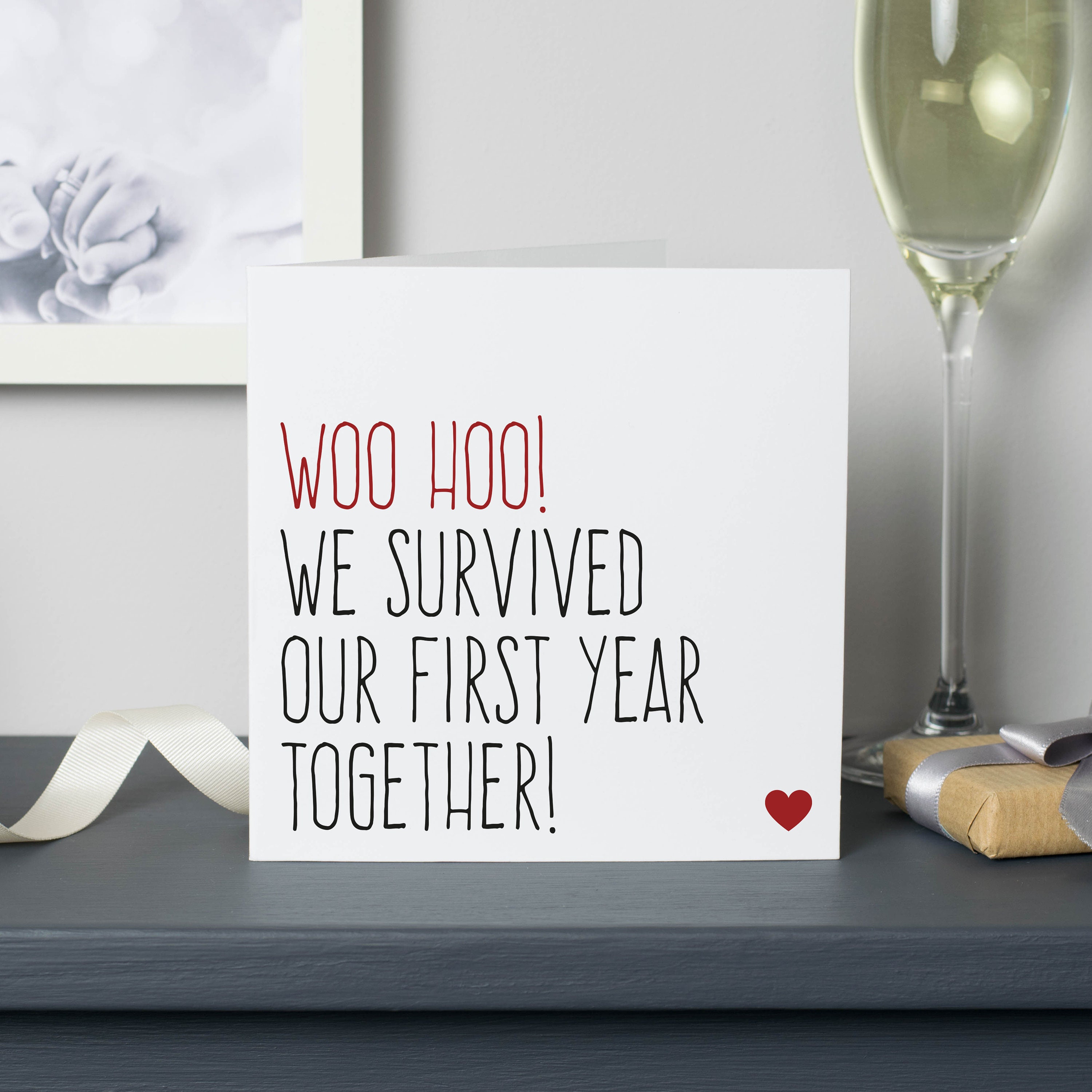 First anniversary card Funny 1 year anniversary card Etsy